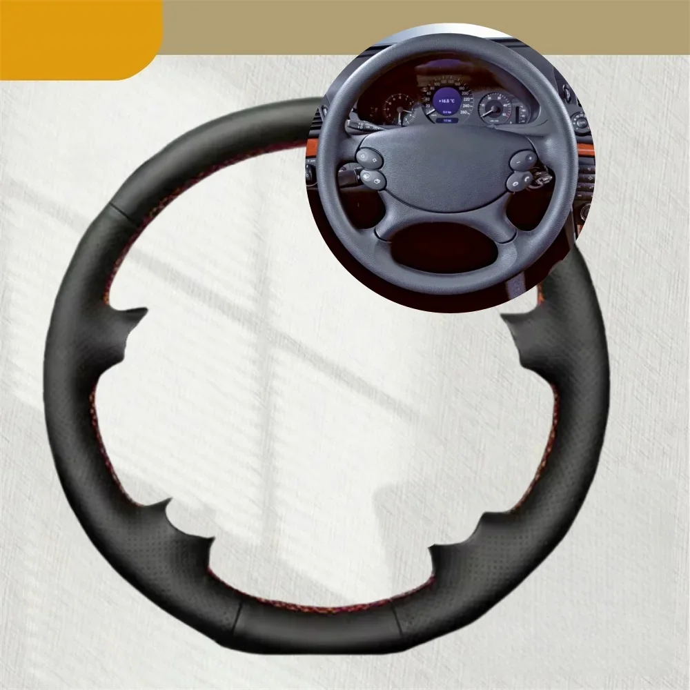 Car Steering Wheel Cover For Mercedes Benz E-Class W211 CLK-Class C209 A209 Artificial Leather Car Accessories Steering Wrap