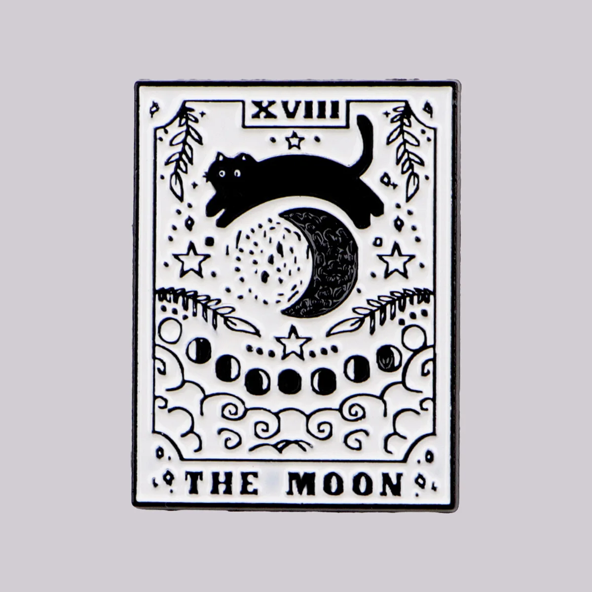Schwarze Katze Emaille Pin Gothic Tarot Brosche Pines Anstecknadeln Abzeichen auf Rucksack Kleidung Accessoires Hexe Schmuck Freunde Geschenke