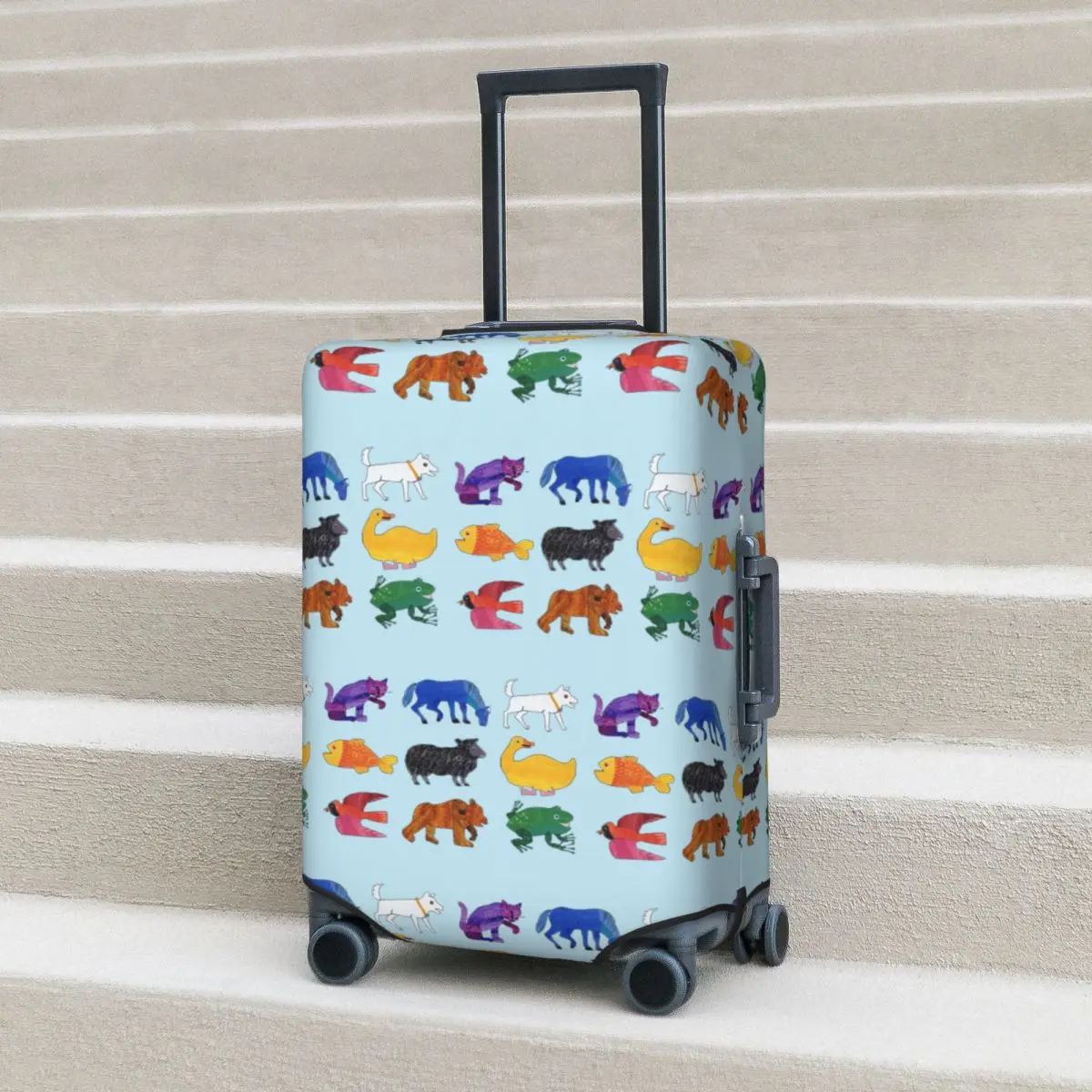 

Eric Carle Animals 1 Suitcase Cover Protection Elastic Travel Luggage Protector Covers for 18-32 Inch