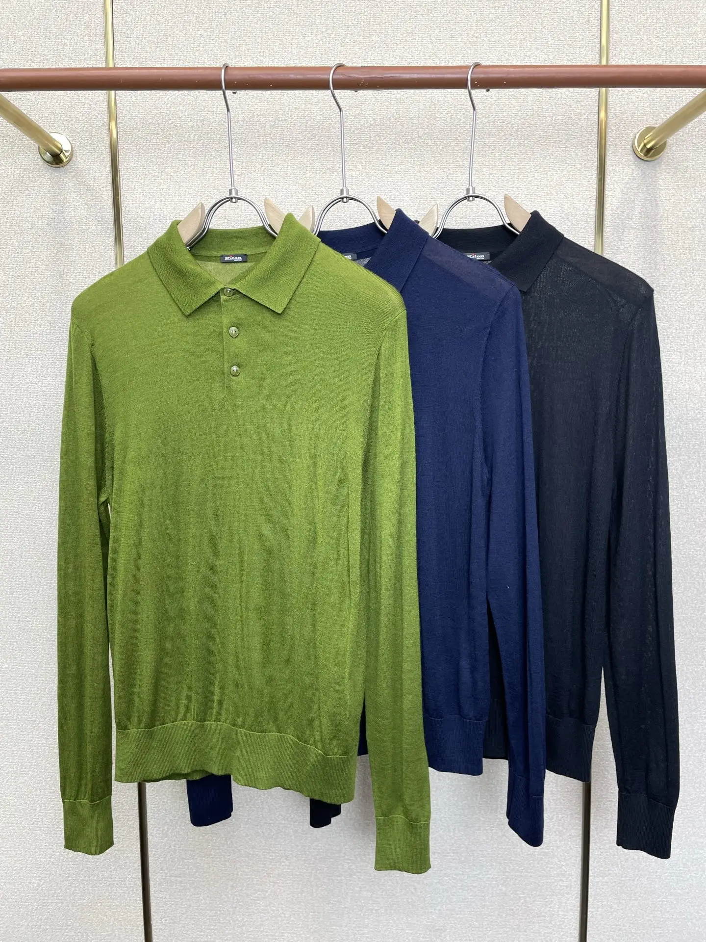 Kiton casual boutique gentleman long-sleeved polo shirt