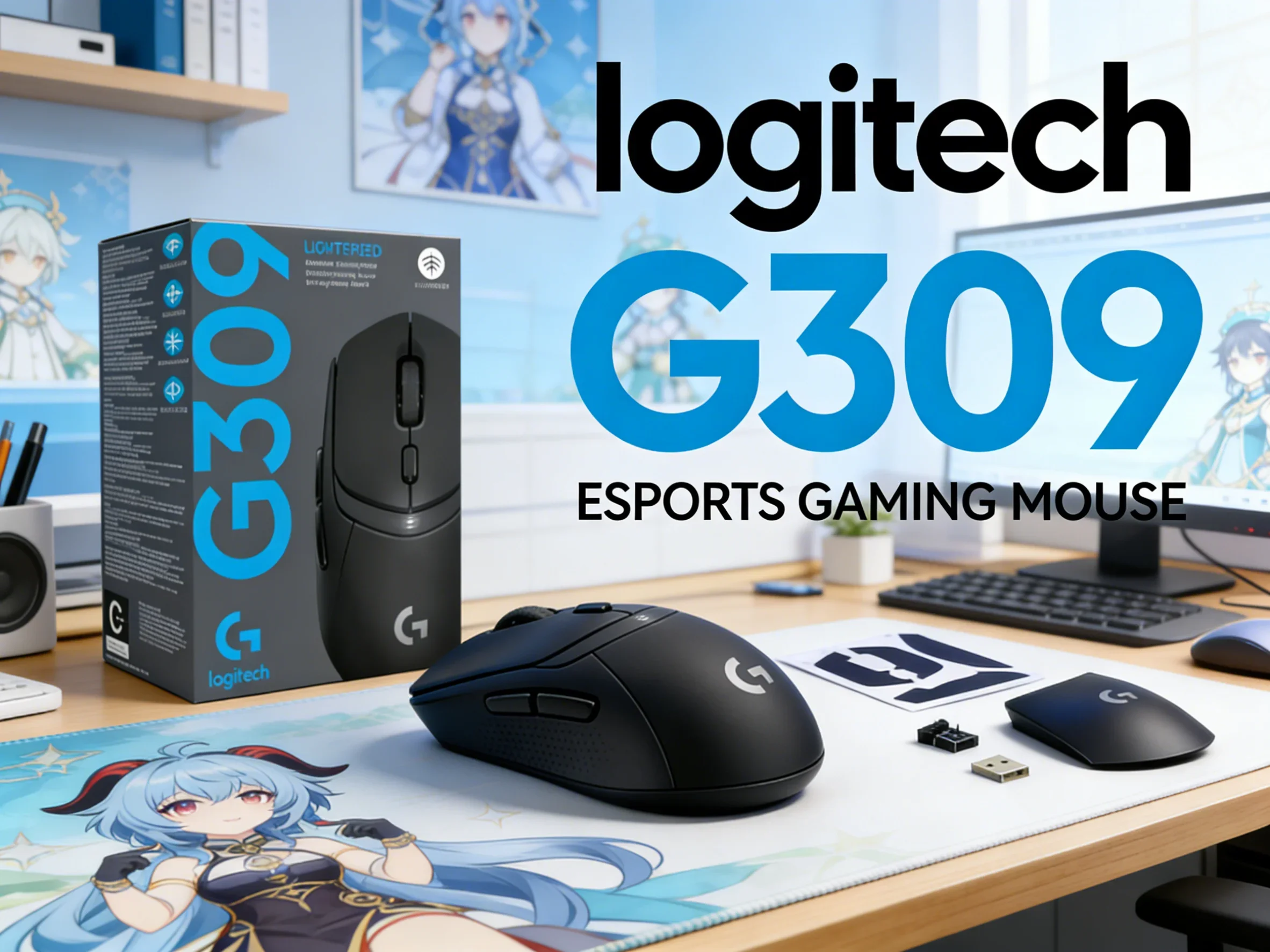 Ratón Inalámbrico para Juegos Logitech G309 - Conectividad Dual para Esports Competitivos, Interruptores Híbridos, Batería de 300 Horas + G102/G203/G304/M170/M220