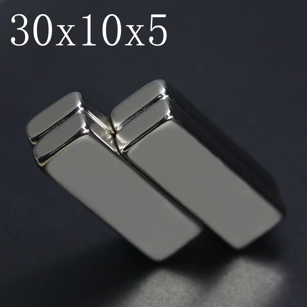 2/5/10/20/50Pcs 30x10x5 Neodymium Magnet 30mm x 10mm x 5mm N35 NdFeB Block Super Powerful Strong Permanent Magnetic imanes