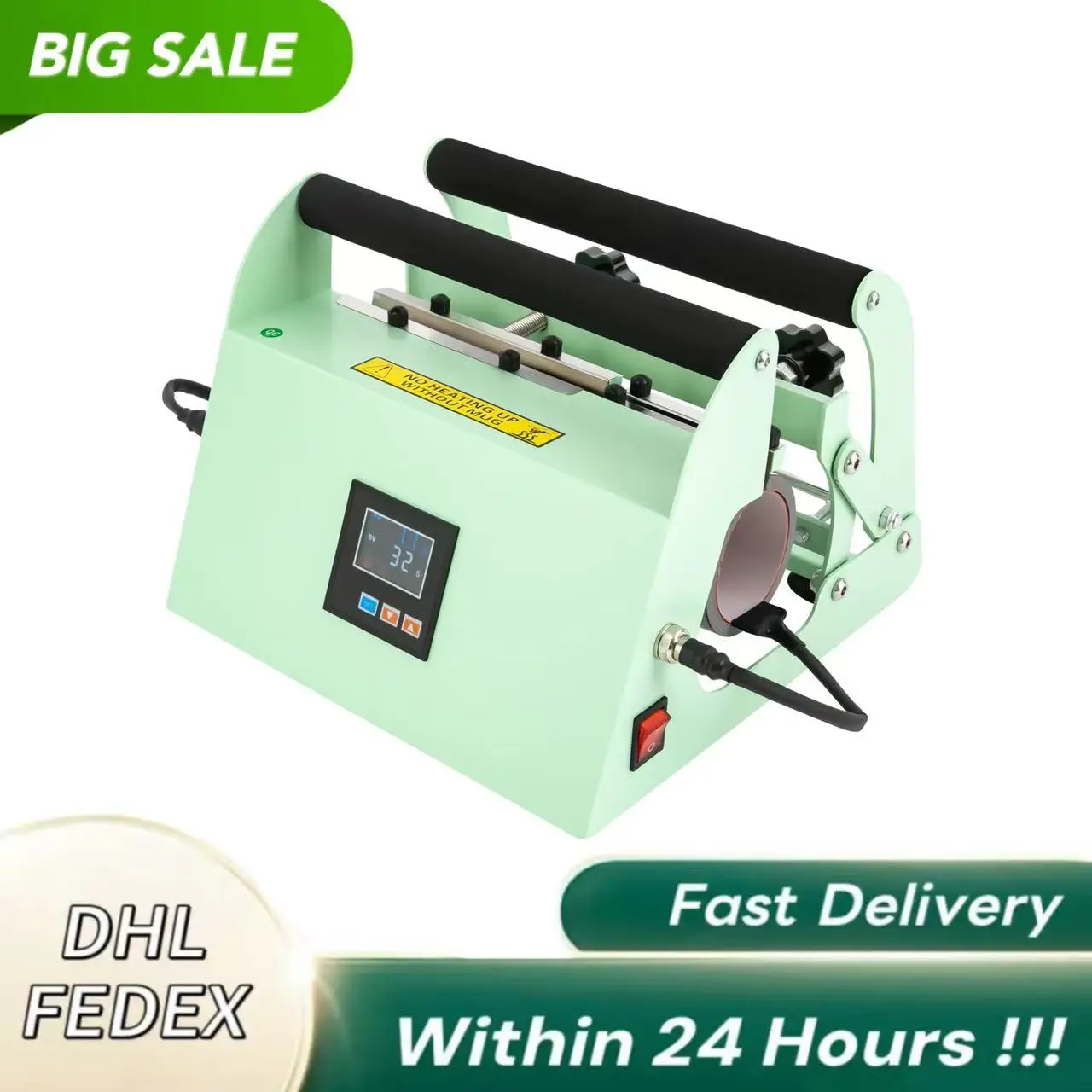 

CH2330 500W Car Cup Mug Press Heat Machine Manual Tumbler Heat Press Tumbler Heat Press Machine for 40oz Car Cups