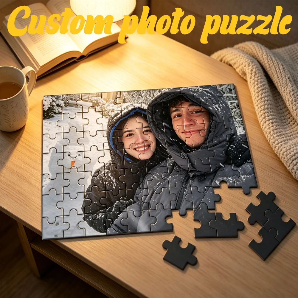 Custom Photo Puzzle,with Frame or Only puzzles,Personalized Picture Jigsaw for Family,DIY Gift Idea,Custom Memorial Puzzle
