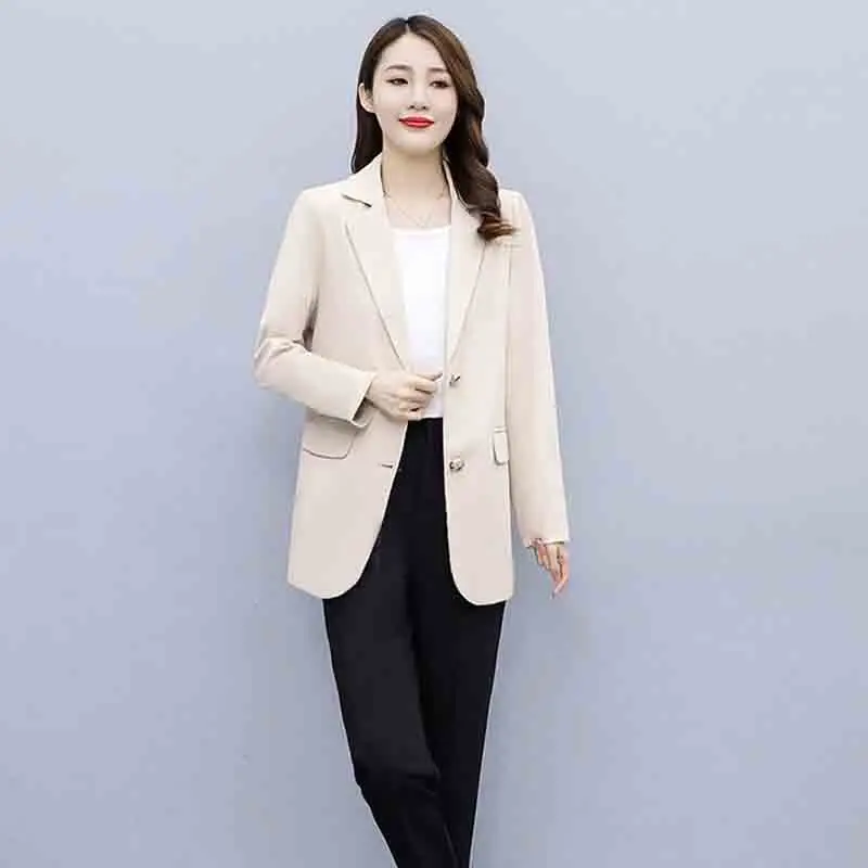 Fashion High-end Suits And Casual Jackets Spring And Autumn Loose Slim Long-sleeved Middle-aged Women's Tops Mother's Suit Tide.