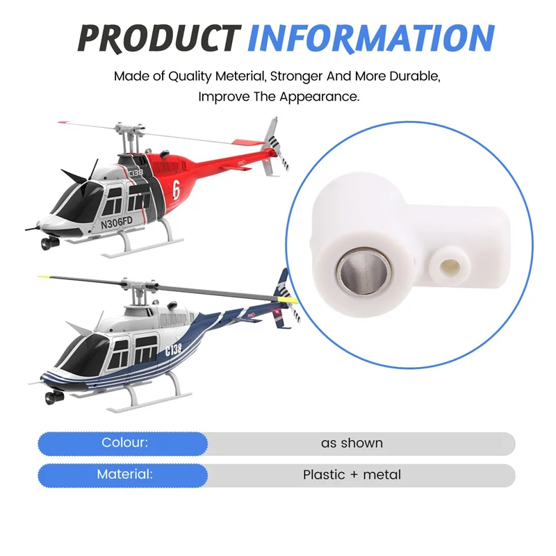 AT41 4X Zestaw Ulepszeń Głowicy Wirnika C138 do Helikoptera RC ERA C138 Bell 206 1:33 Części Zamienne do Helikoptera RC