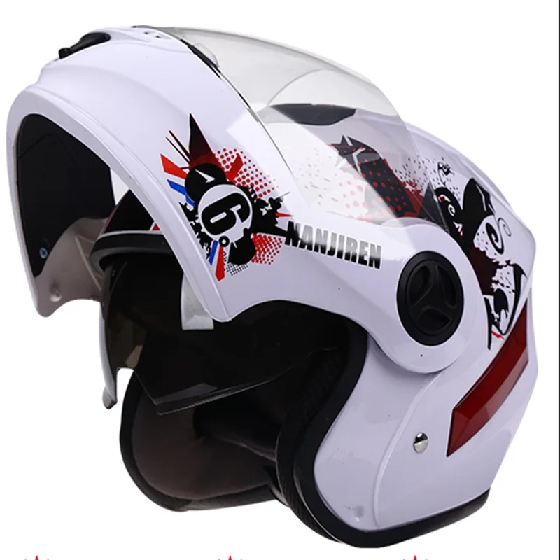 

Motorcycle Unveiled Full Helmet Electric Vehicle Facelift Helmet Cycling Safety Helmet Binocular Mirror Four Seasons Capacete