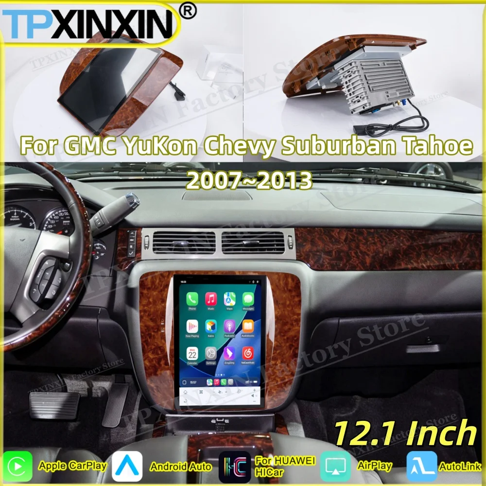 

Автомагнитола Android 13 для GMC Yukon, Chevy Suburban, Tahoe 2007-2013 с CarPlay, мультимедийным экраном, GPS-навигацией и IPS-дисплеем