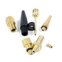 6pcs Inflatable Needle Nozzle Air Valve Adapter Pump Parts For Football Bicycle Bike Tire Alloy Wheel Valve Cycling Accessories