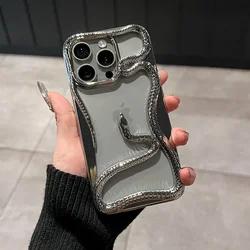 Luxury 3D Snake Hollow Heat Dissipate Phone Case For iPhone 15 16 14 13 12 17 Pro Max Plus 17 Air Shockproof Electroplated Cover