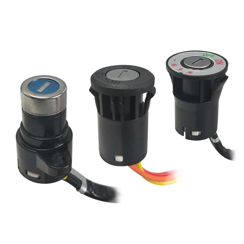 Universal Electric Car Power Lock Key Switch Plastic Keychain Ring Lock for E-bike Electric Bicycle And Scooter Accessory