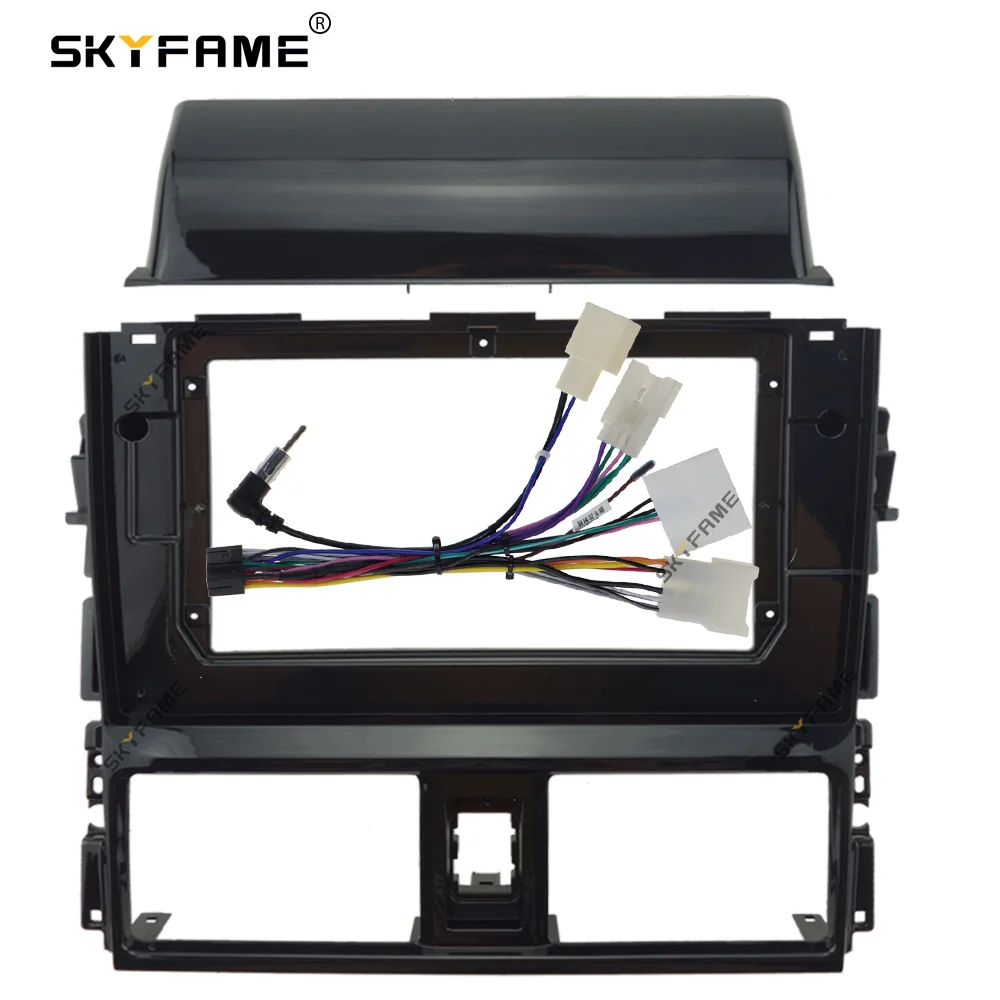 SKYFAME Car Frame Fascia Adapter Android Radio Dash Fitting Panel Kit For Toyota Yaris Vios Vitz