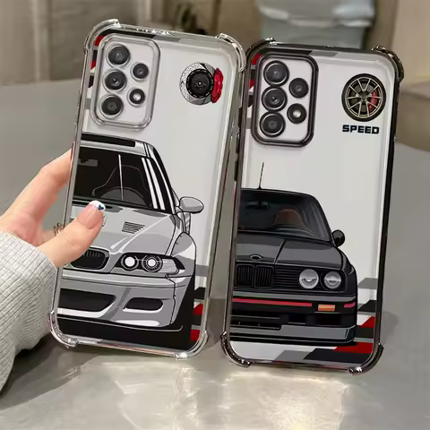 JDM Sprot Car Phone Case for Samsung A13 A22 A24 A32 A51 4G A15 A16 A23 A52 4G 5G A25 A32 A33 A34 A35 A52s A54 A55 A73 5G