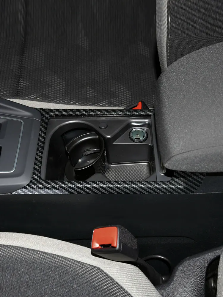 For VW Golf 8 MK8 2021 2022 Car ABS Accessories Interior Front Center Console Water Cup Holder Insert Frame Trim