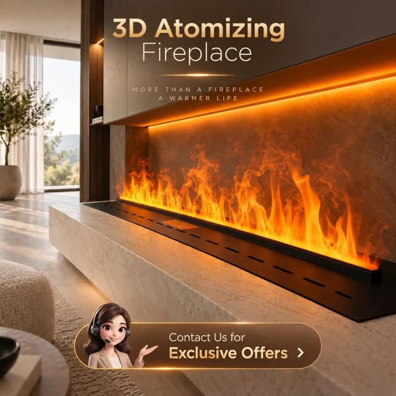 WOFAID Smart 3D Water Vapor Fireplace Insert APP Remote Control Realistic Mist Flame for Living Room Home Decor Fire Pit Камин