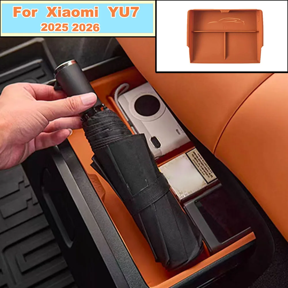 for-xiaomi-yu7-2025-2026-under-seat-storage-box-silicone-passenger-rear-seat-organizer-tray-automotive-interior-accessories