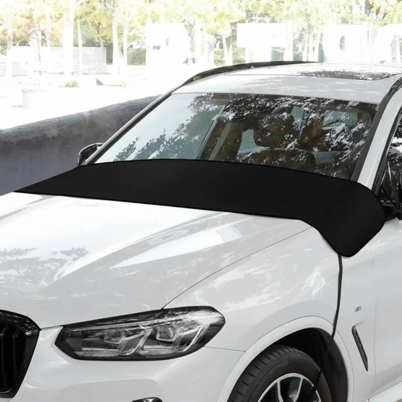 Car Windshield Cover Reversible Design Front Window Dust Shield Polyester Car Camping Accessories Outdoor