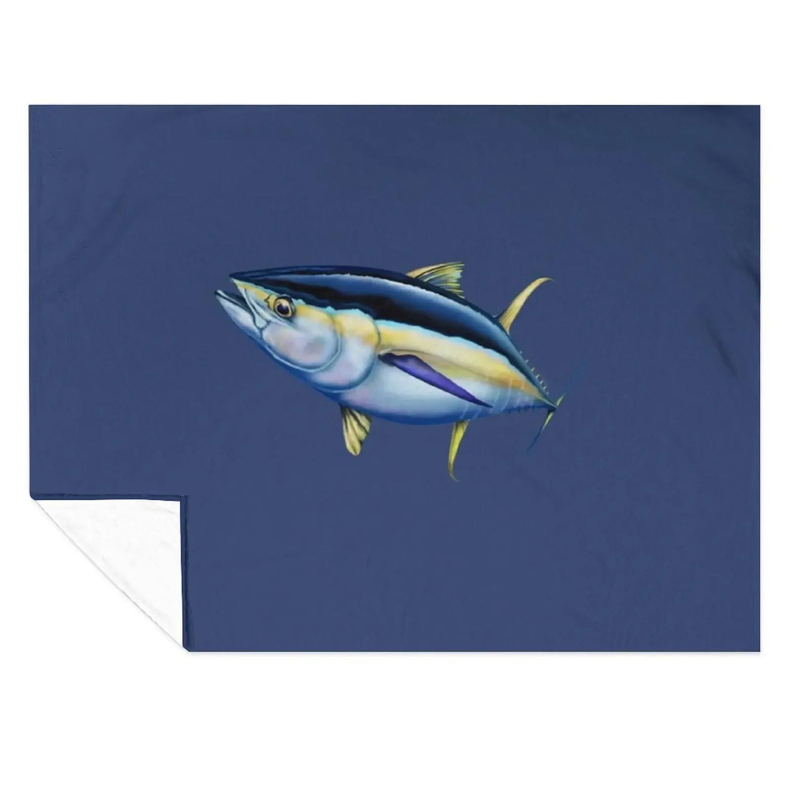 

Yellowfin Tuna Throw Blanket christmas gifts Plaid on the sofa Softest Hairy Blankets
