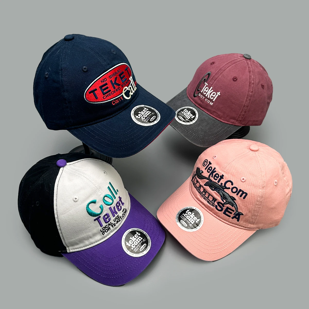 

Korean Embroidered Letters Dolphin Baseball Hats New Men Women Sunshade Color Block Versatile Retro Fashion Street Peaked Caps