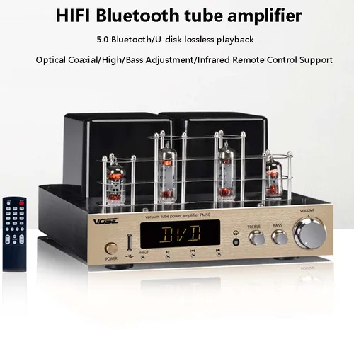 PM50 결합 튜브 전력 증폭기, 블루투스 연결, 상단 HIF 전력 증폭기, 6F1*2 및 6U1*2 튜브 통합 전력 증폭기