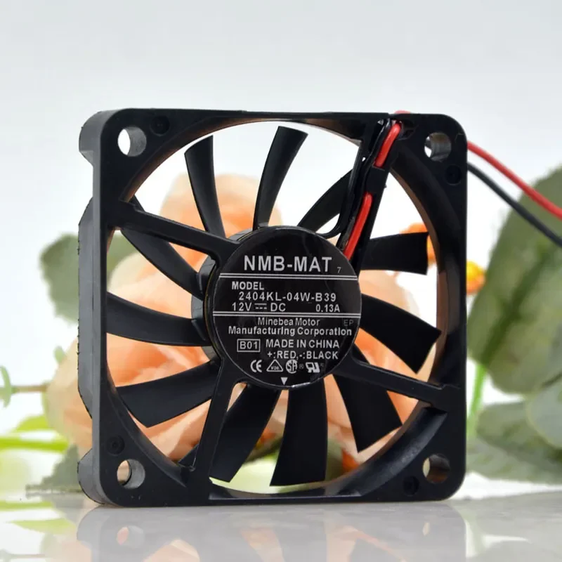 for NMB MEBEA 2404KL-04W-B39 6010 12V 0.13A 6cm Ultra-Thin Silent Cooling Fan
