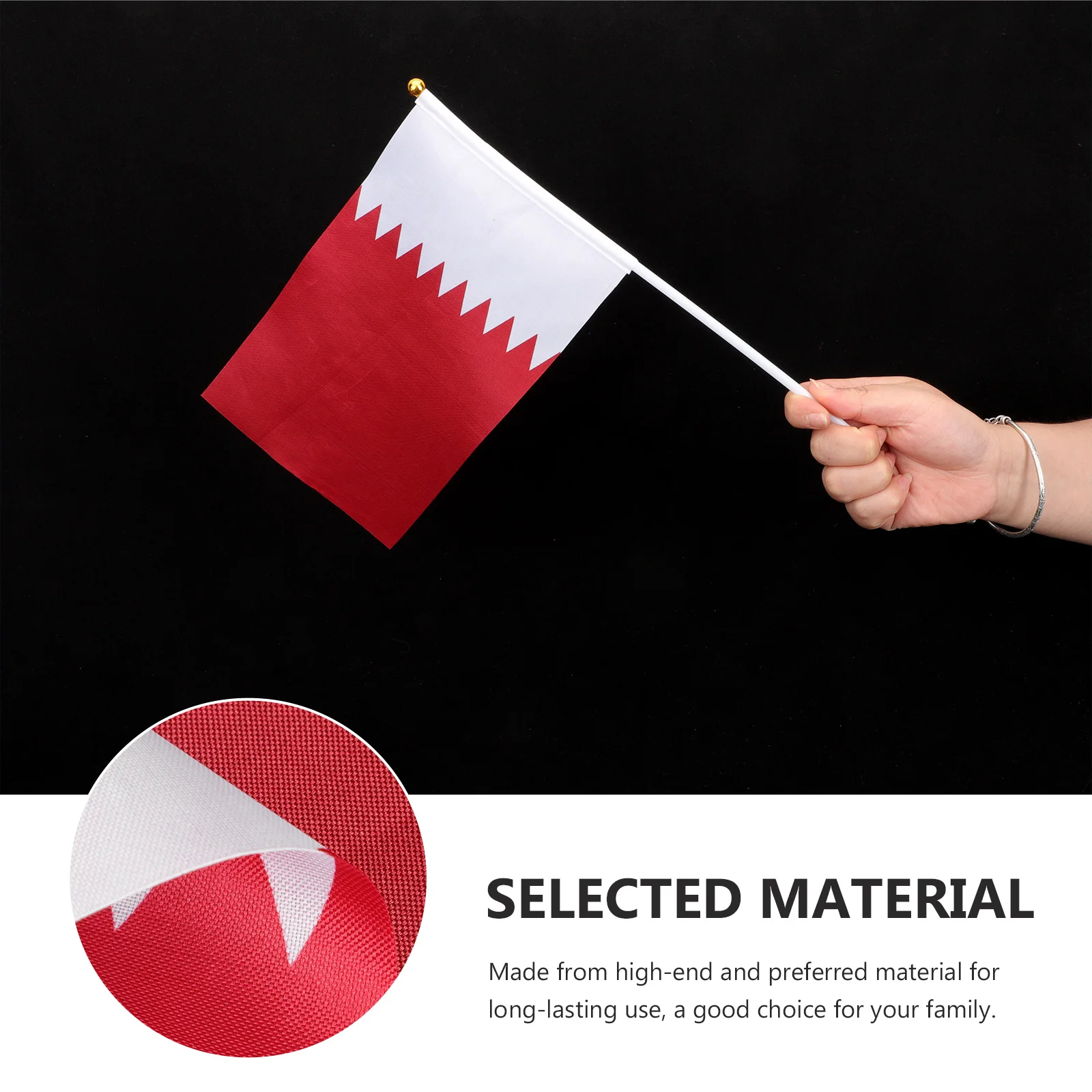

50pcs Handheld National Flag Themed Lightweight Portable Patriotic Decor For Sports Team Katar Flags Colorful