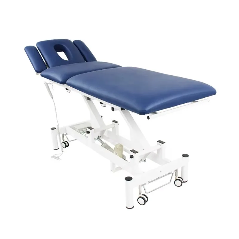 Manufacturer Direct Electric Massage Bed Physiotherapy Table Hospital Medical Adjustable Lifting Examination Bed Steel Material