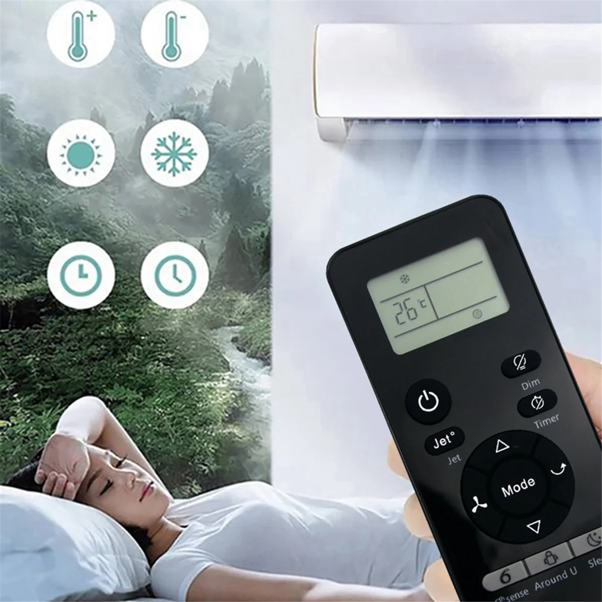 A57G-Replace DG11J2-31 AC Remote Control for Hisense DG11J2-31 Air Conditioner Remote Control