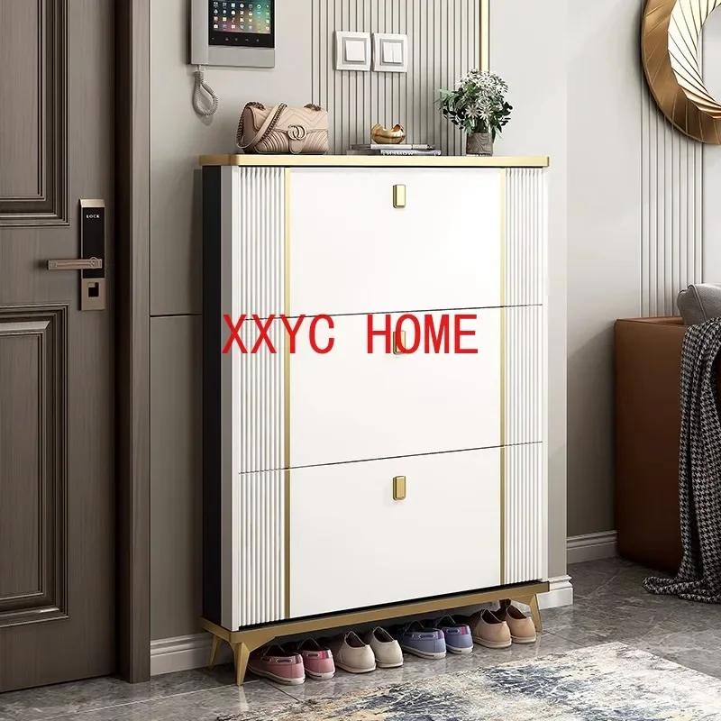 Wooden Space Saving Shoe Cabinets Closets Hallway Ultra Thin Shoe Cabinets Armables Foldable Zapatera Home Furniture YQ50SC