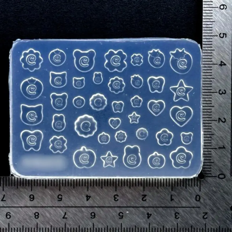 Hot Cute Cartoon Note Mini Wings Fish Board 3D Nail Art Decor Silicone Mold One Piece Nail Art Stamping Mold For Beautiful Nails
