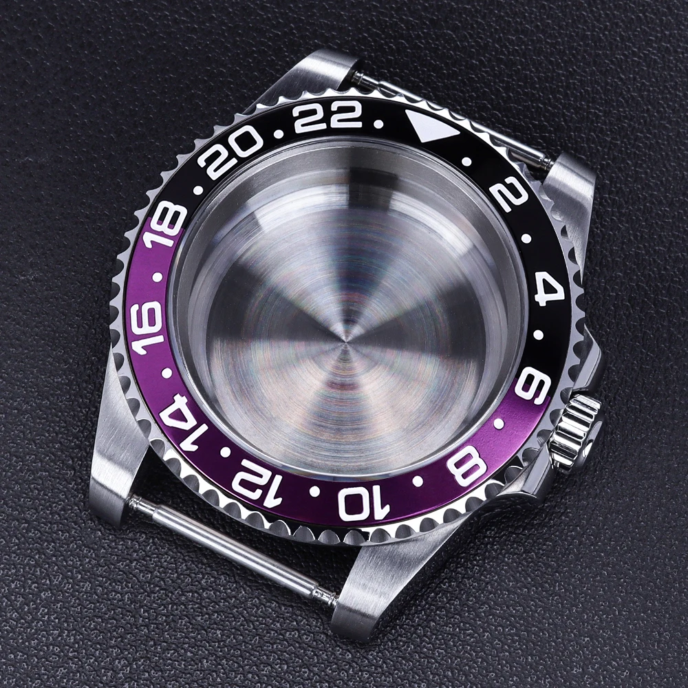 

For 40mm SUB GMT NH35/36 Mechanical Automatic Watch Case Sapphire Glass Fit NH35 NH36 NH34 NH38 Miyota8215 Eta2824 Movement Case