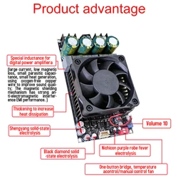 ZK-3002 Pure Rear Level Digital Amplifier Board Stereo 300Wx2 TPA3255 Bridged Mono 600W AMP Audio Music Power Amplifier Board
