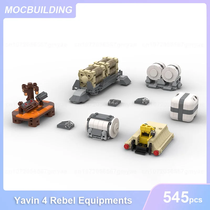 Yavin 4 Strategy Center & Rebel Equipments Model MOC Building Blocks DIY Assemble Bricks Architecture Display Collect Toys Gifts