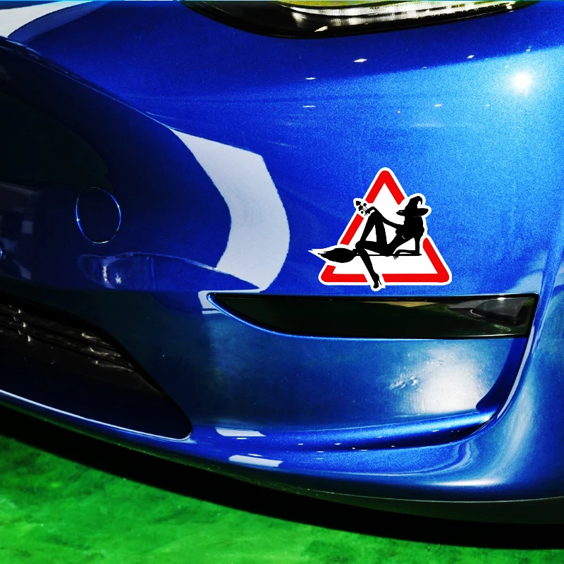 Stylish Witch Personality Waterproof Vinyl Decal Sticker for Car Motorcycle Laptop Universal Gothic‑themed Multi‑scene Decor