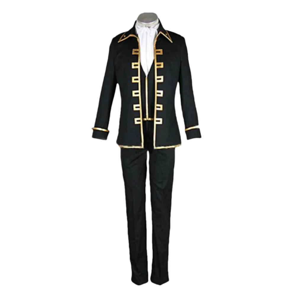 Okita Sougo Cosplay Costumes Gintama Anime Reconnaissance Unit Uniform Black Suit Halloweeen Celebration