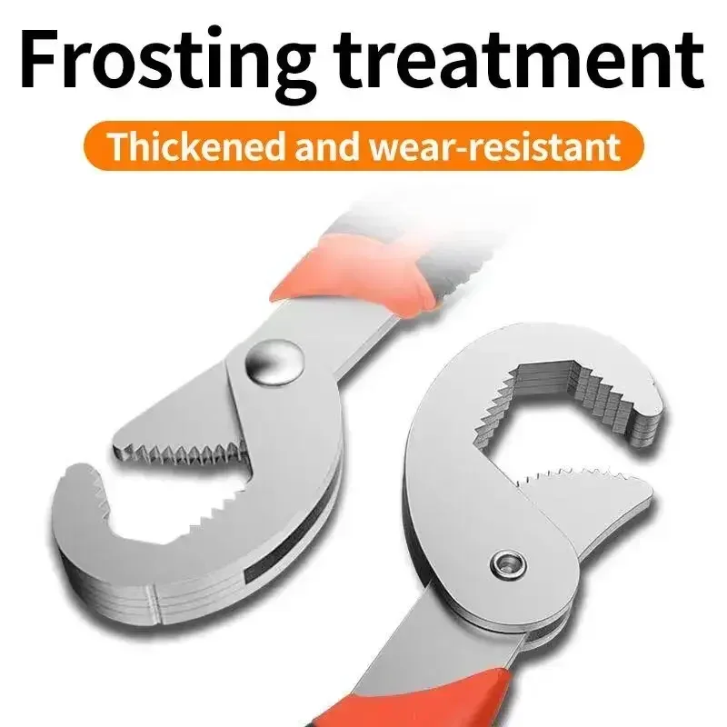 1pc Hand Tool Adjustable Open End Double Wrench Multifunctional Universal Pipeline High Carbon Steel Wrench Manual Hardware Tool