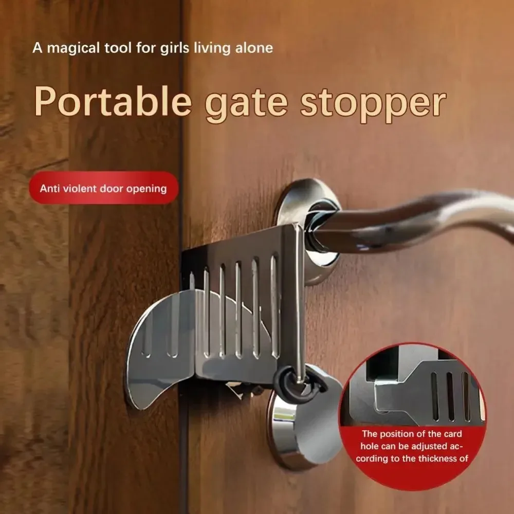 مخفي سميكة عززت مكافحة سرقة سلامة الباب سدادة حامل هدفين كتلة للمنزل فندق قفل الأمان للاستخدام المنزلي فندق #3