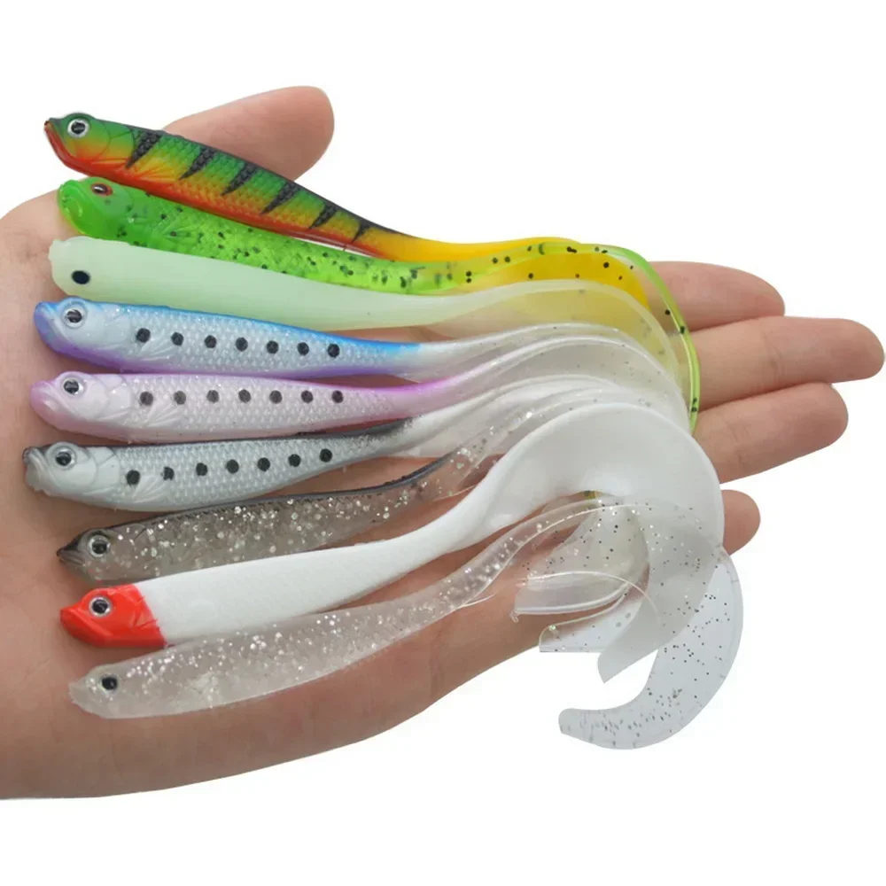 Fishing Lure 125mm Swimbait Shad T-Tail Soft Bait Artificial Silicone Lures Bass Pike Fishing Jigging Wobblers