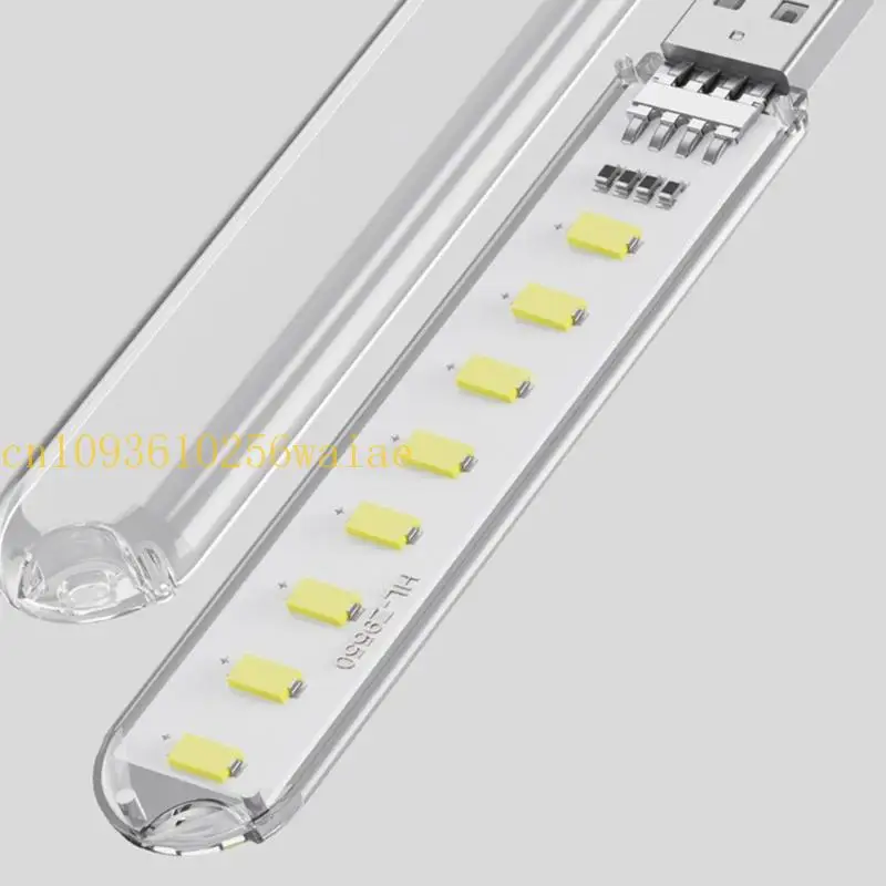 652F Lâmpada USB 8 LED cluster iluminante brilhante para acampamento Night Night Reading Power Adapters Múltiplo propósito