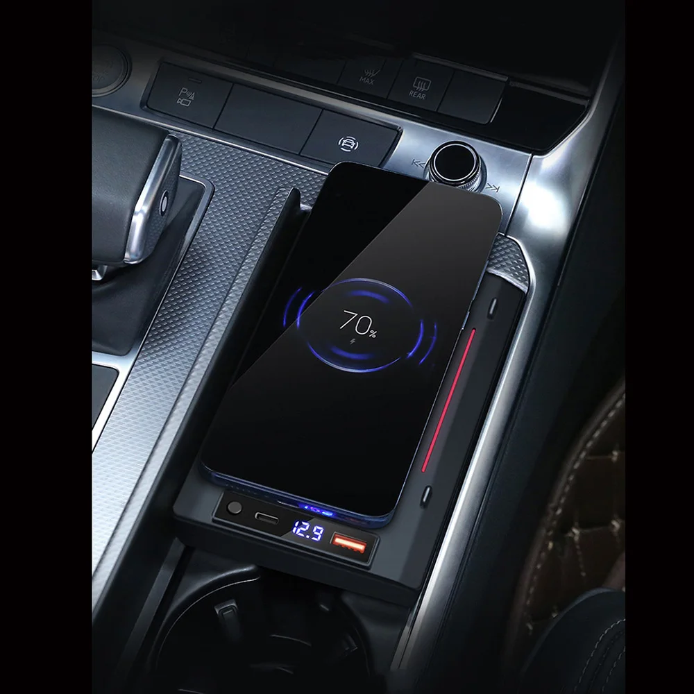 Vehicle Charging Pad Wireless Car Charger For Daily Commuting 15W Fast Output 12V Voltage System Connect And Play