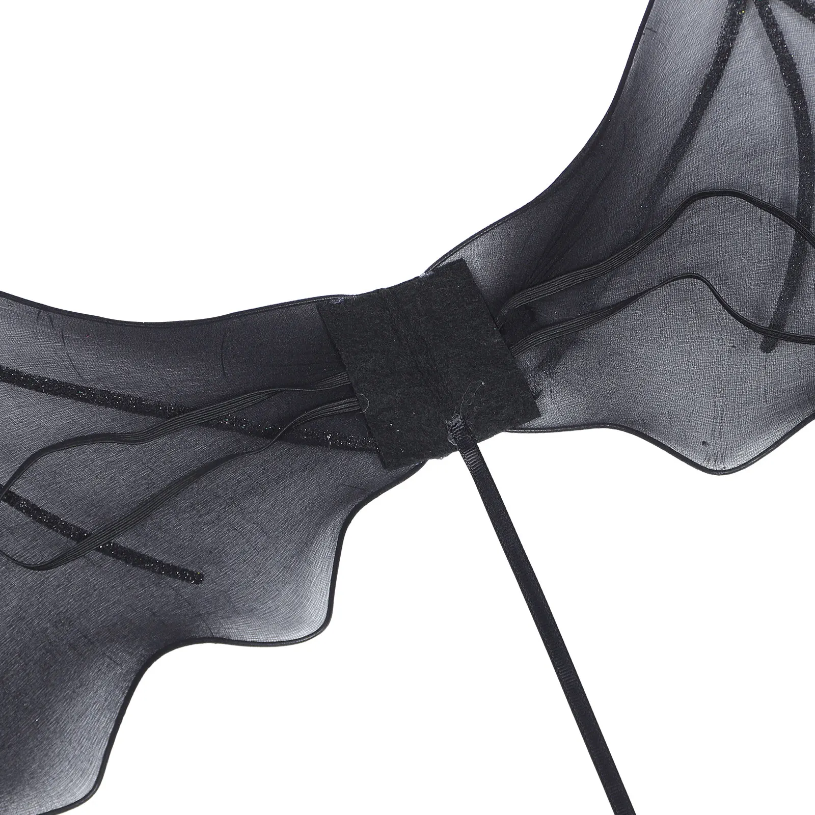 

1 Set Wings Costume Accessories Black Red Soft Lightweight Party Halloween Cosplay Prop Stand Out Role Play