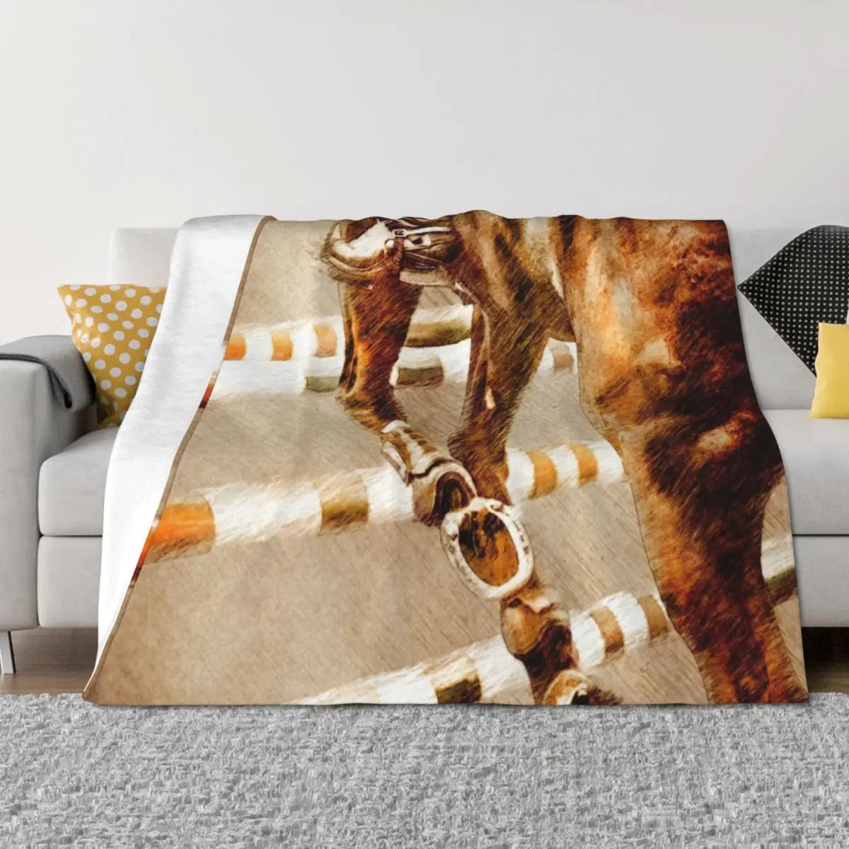 

Horse Rider #rider #horse #sport Throw Blanket Soft Big for winter Beautifuls Baby Blankets