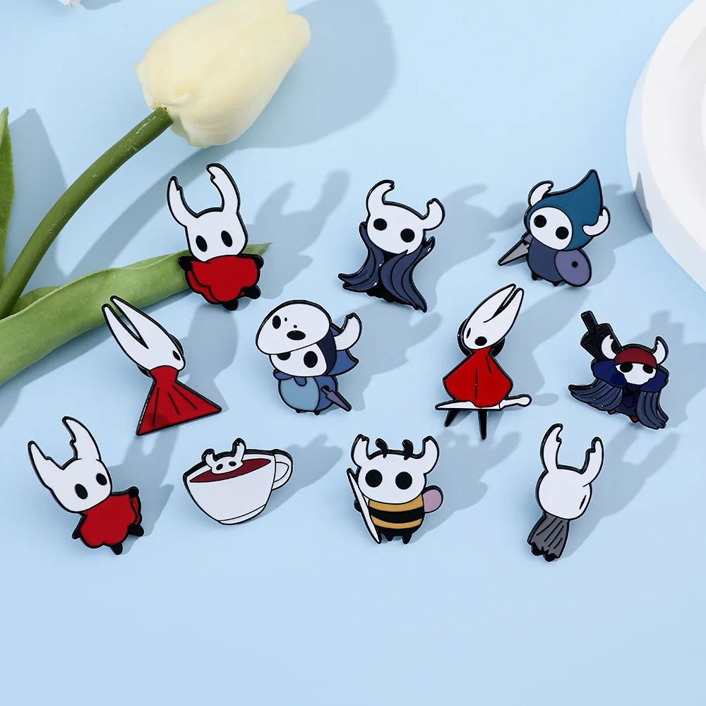 Hollow Knight Enamel Pins Cute Cartoon Metal Brooch Game Jewelry Badge for Backpack Pins Accessories Gifts