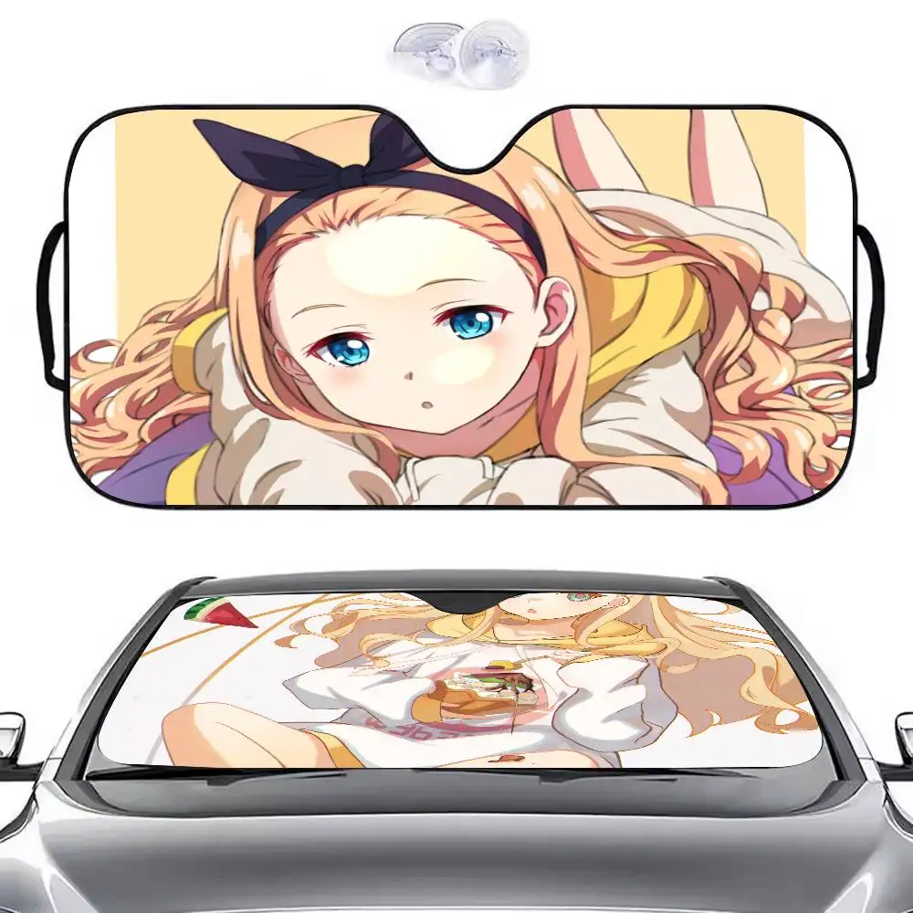 

ANIME L-Lycoris Recoil Автомобильный солнцезащитный козырек Зонтик Солнцезащитный козырек на лобовое стекло автомобиля Защита от ультрафиолета и внутренний охладитель