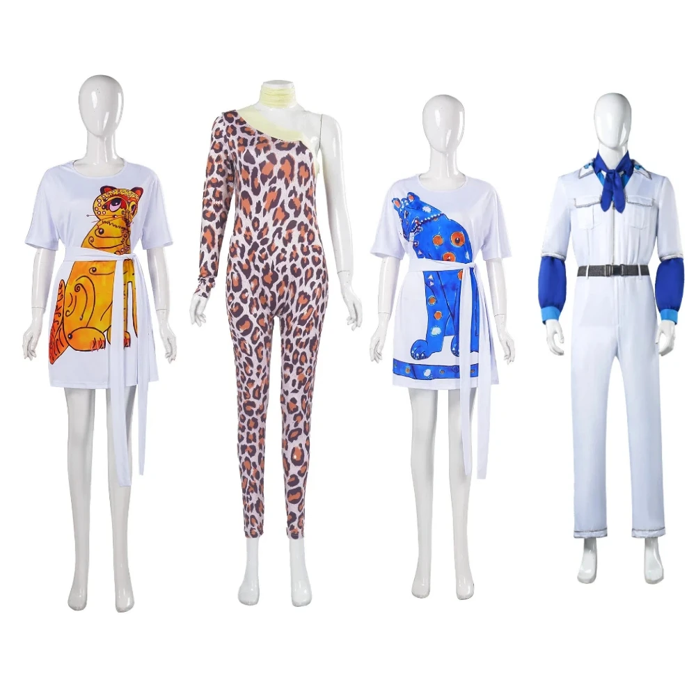

Halloween Cosplay Costume Vintage Retro Band Style Band Outfit Agnetha Anna Stage Performance Party Show Dress