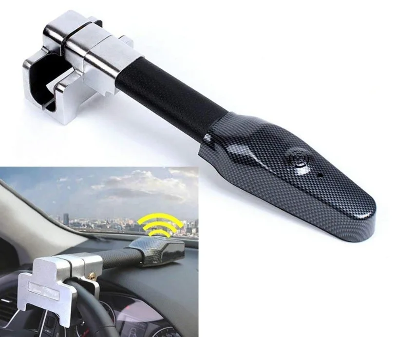 EAFC Universal Car Steering Wheel Lock Security Car Security Anti-theft Tool Alarm Lock Telescopic Anti-theft Protection T-Lock