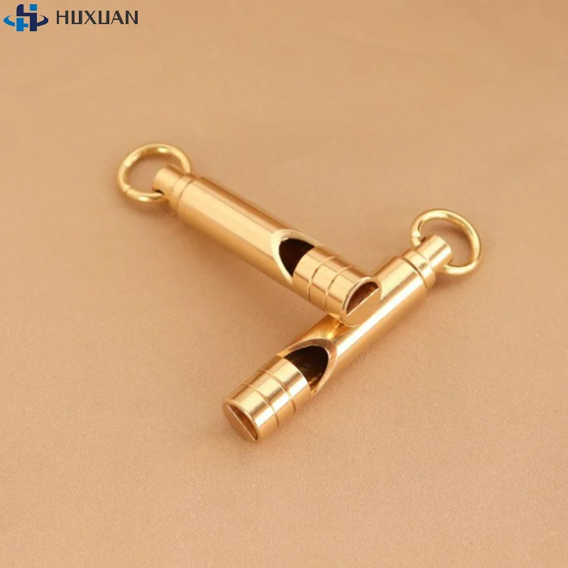 1Pcs Brass Emergency Survival Whistle Portable Keychain Outdoor Tools Whistle For Camping Hiking