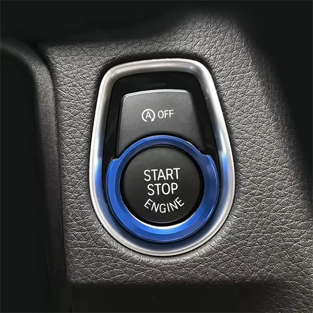 ​For BMW 1 2 3 4 Series X1 F48 F20 F21 F30 F32 F33 F34 F36 F45 F46 Car Engine Start button Stickers Ignition Key Ring trim Cover