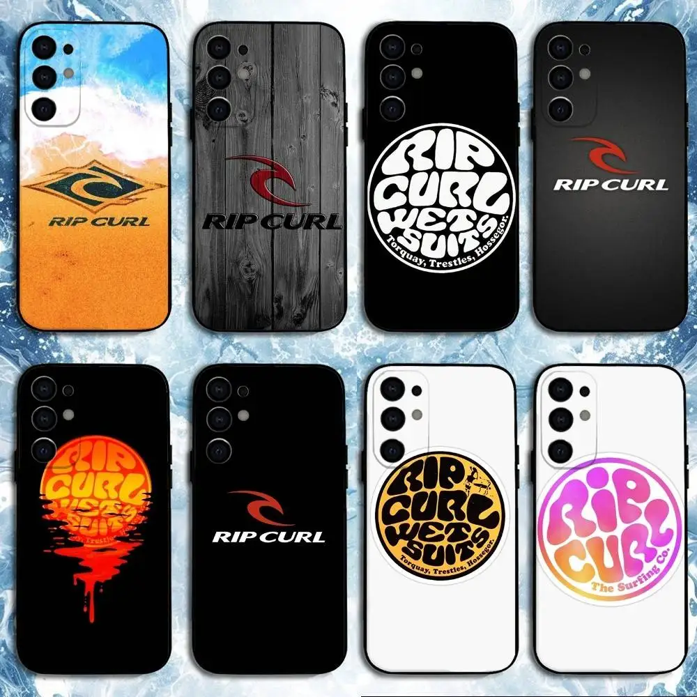 S-Surf Beach Rips Curls Funda de teléfono para Samsung S25,S24,S23,S22,S21,S20,Plus,Fe,Lite,Otros cubierta negra