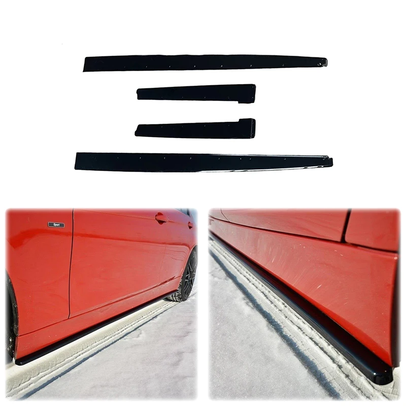 

High Quality ABS Car Side Skirt Splitters Diffuser Bumper Spoiler Body kit Glossy Black For BMW 3 Series F30 F31 2012-2018